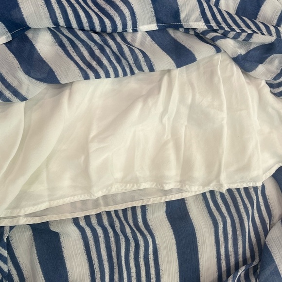 [L]Abercrombie & Fitch Blue Straps Isabelle Sleeveless High Low Lined Dress - Picture 6 of 8